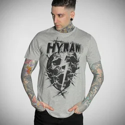 Hardcore majica moška - LIGHTNING SKULL - HYRAW - 252TS12