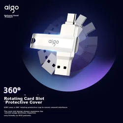Aigo USB Flash memorija, 64GB, Type-C, USB 3.2, OTG, Srebrne boje