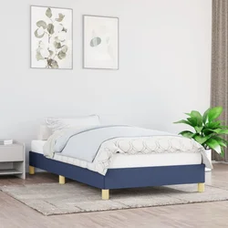 Vidaxl Posteljni okvir moder 90x190 cm blago