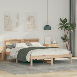 vidaXL Konstrukcija postelje Rjava 120 x 200 cm Masivno borovo les