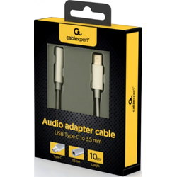 GEMBIRD A-CM-3.5F-01 Gembird USB type-C plug to stereo 3.5 mm audio adapter cable, white