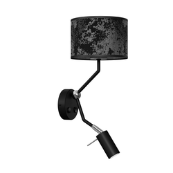 Zidna lampa SATINO 1xE27/40W/230V + 1xGU10/MR11/7W crna/siva