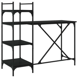 Stol za računalo s policama crni 120 x 47 x 109 cm