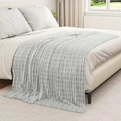 Pokrivači za bacanje 6 pcs Siva 200 x 150 cm Runo