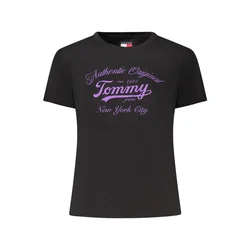 Tommy Jeans Majica Essential lila/črna