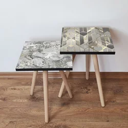Hanah Home Set klub stočića 2Shp508, 2 komada, Sivi