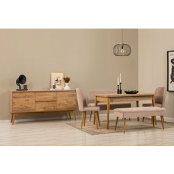 Hanah Home Trpezarijski set Vina klupa 04 0900, 6 dijelova, bež