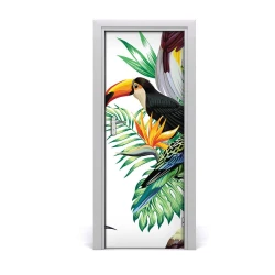 tulup.si Nalepka na vratih Tropske ptice 75x205 cm