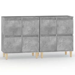 Komode 2 kom siva boja betona 60x35x70 cm od konstruiranog drva