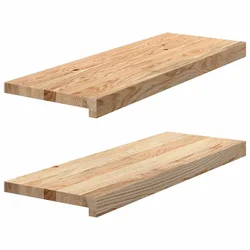 Prozorske klupice 2 kom 70x30x2 cm netretirane masivne hrast