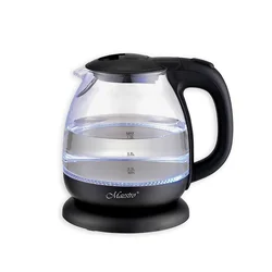 slomart Feel-Maestro MR-055-BLACK stekleni kuhalnik vode, 1l, 1100W, črn