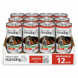 Euro Dog Vlažna hrana za pse, Govedina, 1240g, 12 komada