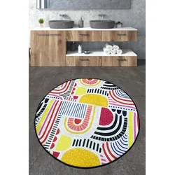Wallity Prostirka za kupatilo 120x120cm Šarena