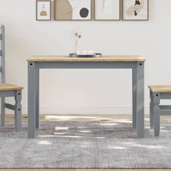 Blagovaonski stol PANAMA sivi 112x60x75 cm od masivne borovine