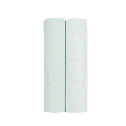 Kikka Boo pelene muslin Leaves Mint 80x80, 2/1