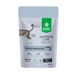 Natures Protection Superior Care sos za mačke - Adult Weight Control Herring&Chicken Breasts 85g