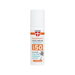 Krema za lice s visokom zaštitom SPF 50, konopljinim uljem, CBD-om i pantenolom
