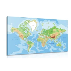 Slika klasični zemljevid sveta - 90x60