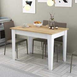Hanah Home Trpezarijski sto Kiev 512 110x75x72cm Belo-Hrast