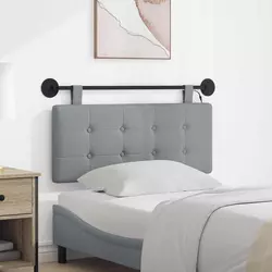 Viseće uzglavlje kreveta S LED svjetlom Svjetlosiva Tkanina
