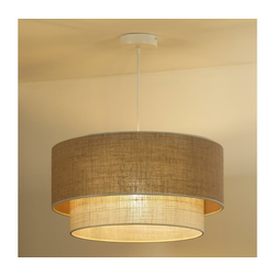 Duolla - Visilica na kanapu YUTE BOHO 1xE27/15W/230V, prečnik 45 cm, braon/krem