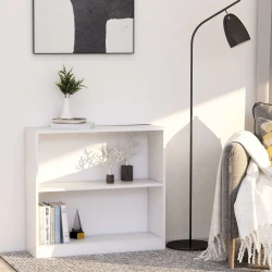 Polica za knjige bijela 80x24x75 cm izrađeno drvo