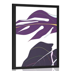 Plakat vijolični listi monstere - 40x60 no frame