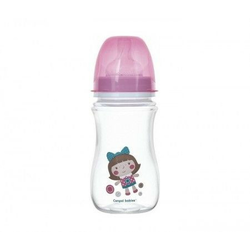 Canpol baby flašica 240ml široki vrat, antikolik - easy start- toys pink doll ( 35/221_pin )
