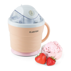 KLARSTEIN IceIceBaby, uređaj za izradu sladoled, 0,75 L, ručka, 7,3- 9,5 W, kremasto-narančasta