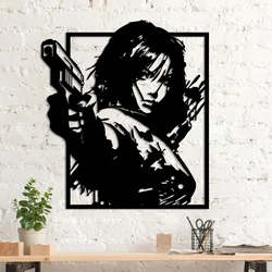 Wallity Zidna dekoracija On The Lookout, 49x55cm, Crna