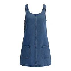 Imily Bela Obleka moder denim