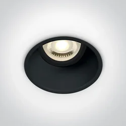 UGRADBENA SVJETILJKA 1×GU10/50W/MR16 SEMI TRIMLESS IP20 CRNA