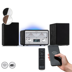 AUNA stereo sistem Elton (CD, BT, MP3, DAB+, FM radio, VU meter, osvetlitev)