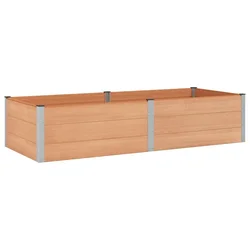 Vidaxl Vrtna visoka greda Rjava 250 x 100 x 54 cm