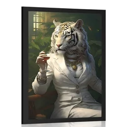 Plakat živalski gangster tigrica - 40x60 no frame