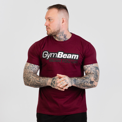 GymBeam Muška majica Beam Burgundy