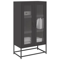 Visoka ploča crna 68x39x123 cm čelik