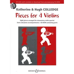COLLEDGE:PIECES FOR 4 VIOLINS +CD-ROM