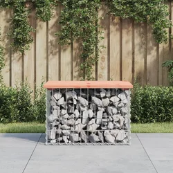 Vrtna klupa s gabionskim dizajnom 63x44x42 cm drvo duglazije
