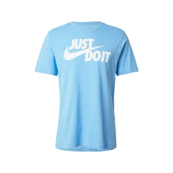 Nike Sportswear Majica Swoosh nebeško modra / bela
