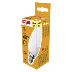 LED žarnica Basic Candle/E14/5,5 W (40 W)/470 lm/Toplo bel