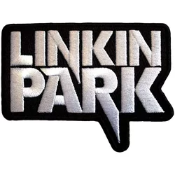 Linkin Park White Logo Iron-On Patch Black