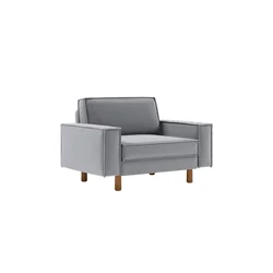 ATELIER DEL SOFA 1-Seat Sofa - fotelja Sparrow Loveseat Fog Grey Walnut
