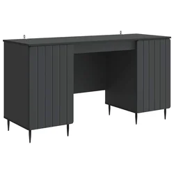 Stol s policom Crna 142,5 x 50 x 75 cm Konstruirano drvo
