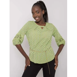 Ladys green blouse with pattern