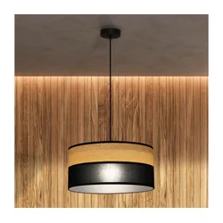 Luster na lanku ALBA 1xE27/15W/230V prečnik 40 cm crna/smeđa