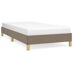 Vidaxl Posteljni okvir brez vzmetnice taupe 100x200 cm blago