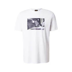 BOSS Majica Te_Motors pastelno rumena/antracit/črna/bela