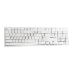 MEETION WK841 BEŽIČNA 2.4GHZ SILENT Tastatura, BELA