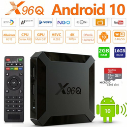 Android box z Androidom 10 Kodi 19 predvajalnik 4K X96Q 2+16+32GB